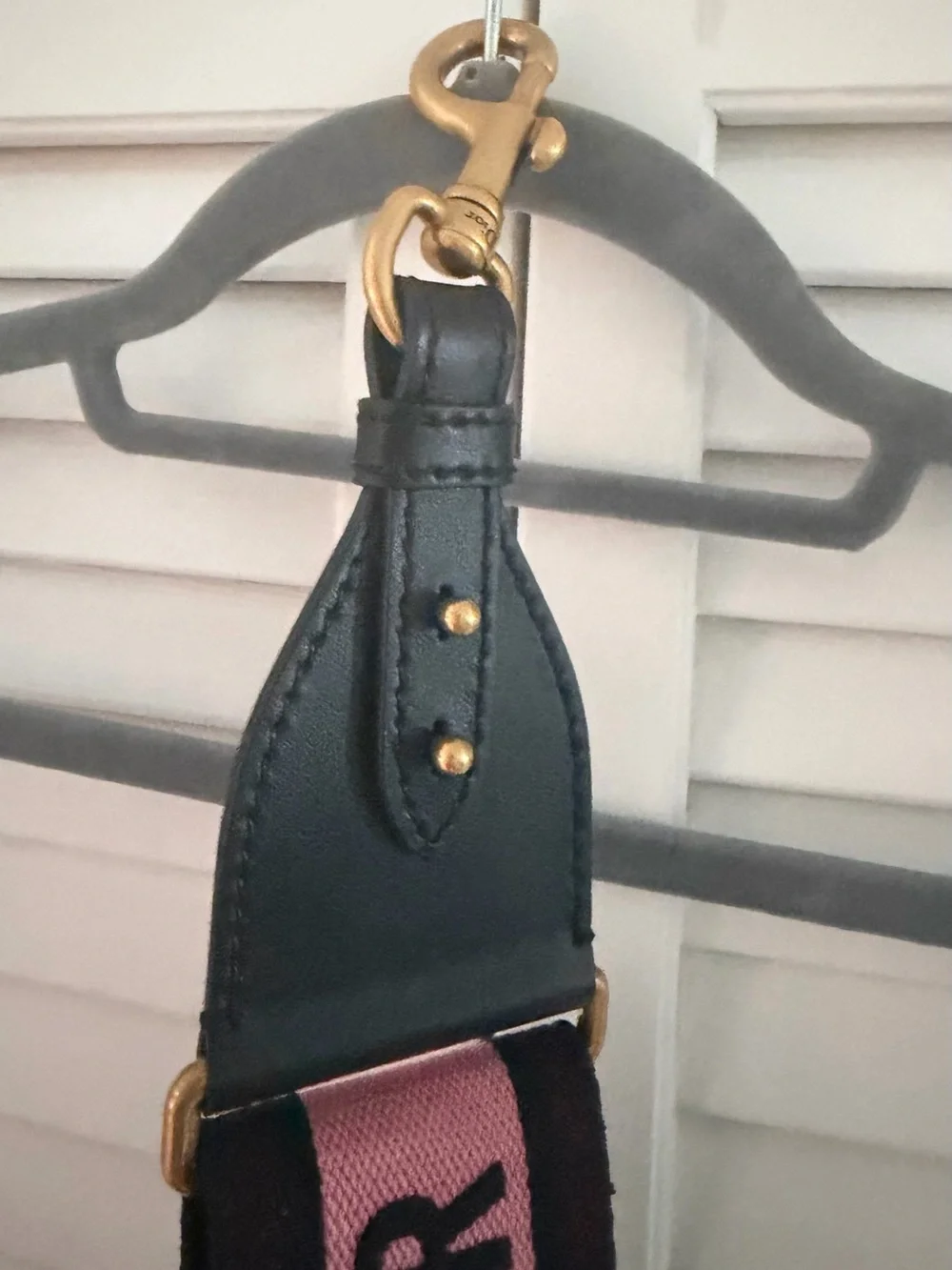 Dior Pink and Black Embroidered Logo Strap for Handbags - Picture 3 of 5